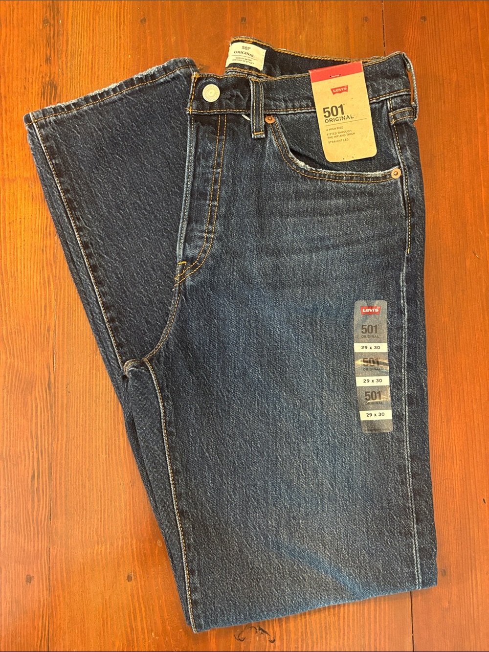 Levi's Women's 501 Straight Jeans in Dark Indigo Blue